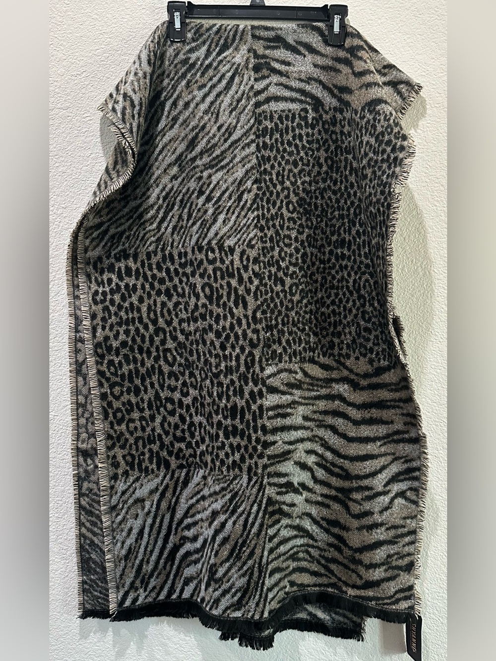 Shyanne Black and Brown Animal Print Wrap